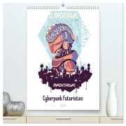 Cyberpunk Futuristes (Calendrier mural 2026 DIN A2 horizontal) calendrier de bureau - Luca Schmidt