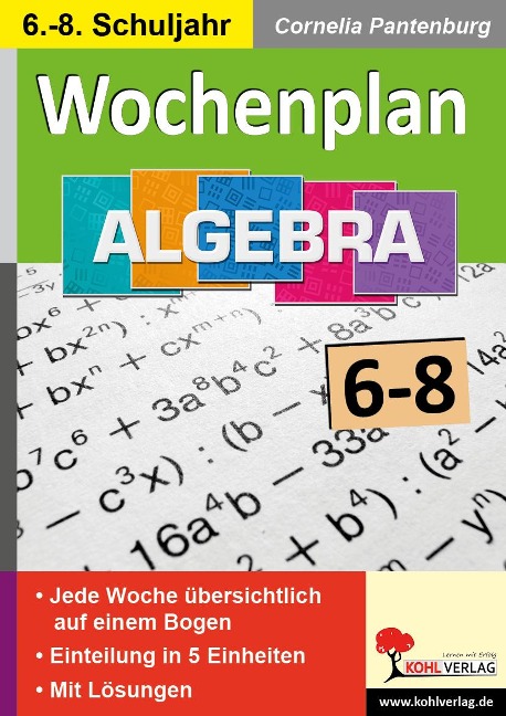Wochenplan Algebra / Klasse 6-8 - Cornelia Pantenburg