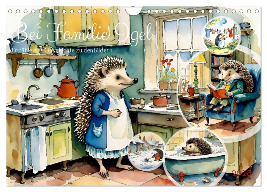 Bei Familie Igel (Wandkalender 2026 DIN A4 quer), CALVENDO Monatskalender - Steffani Lehmann