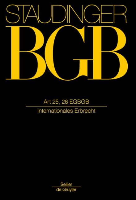 BGB  Art 25, 26 EGBGB (Internationales Erbrecht) - 