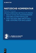 Cover-Bild zum Titel 'Kommentar zu Nietzsches "Unzeitgemässen Betrachtungen"' von 'Barbara Neymeyr'
