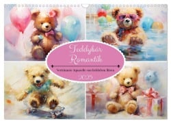 Teddybär Romantik. Verträumte Aquarelle von lieblichen Bären (Wandkalender 2025 DIN A3 quer), CALVENDO Monatskalender - Rose Hurley