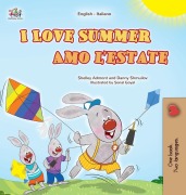 Cover-Bild zum Titel 'I Love Summer (English Italian Bilingual Children's Book)' von 'Shelley Admont, Danny Shmuilov, Kidkiddos Books'