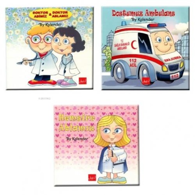 Doktor Abimiz - Doktor Ablamiz Saglik Seti 4 Kitap Set, Renkli Resimli - By Kalender