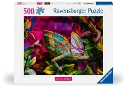 Cover-Bild zum Titel 'Erwachsenenpuzzle "Colorful Animals" 500 Teile - Chamäleon' von ''