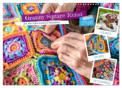 Cover-Bild zum Titel 'Granny Square Kunst - Ein Jahr voller kreativer Häkelideen (Wandkalender 2026 DIN A3 quer), CALVENDO Monatskalender' von 'Anja Frost'