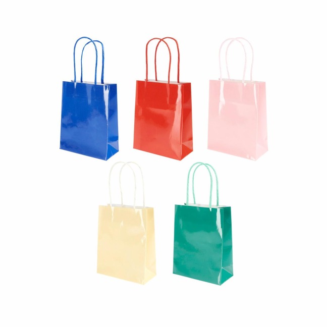 Papiertüten Set, Magic Rainbow, S, FSC MIX, 12 x 15 x 5,5 cm, 5 Stk, glänzend - 