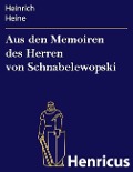Cover-Bild zum Titel 'Aus den Memoiren des Herren von Schnabelewopski' von 'Heinrich Heine'