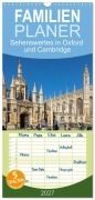 Cover-Bild zum Titel 'Familienplaner 2027 - Sehenswertes in Oxford und Cambridge mit 5 Spalten (Wandkalender, 21 x 45 cm) CALVENDO' von 'Siegfried Kuttig'