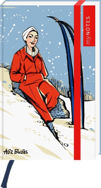 myNOTES Papeterie: Notizbuch A6 Österreich - Schneeglück & Ski-Momente - 