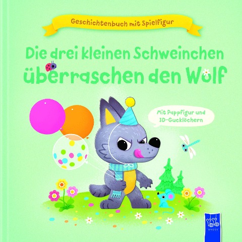 Geschichtenbuch mit Spielfigur -Die drei kleinen Schweinchen überraschen den Wolf - Julie Harman