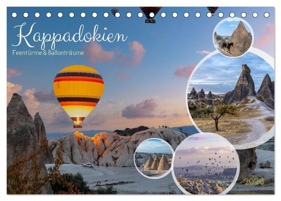 Kappadokien, Feentürme und Ballonträume (Tischkalender 2026 DIN A5 quer), CALVENDO Monatskalender - Tilo Grellmann