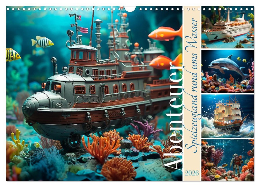 Abenteuer Spielzeugland rund ums Wasser (Wandkalender 2026 DIN A3 quer), CALVENDO Monatskalender - Kerstin Waurick
