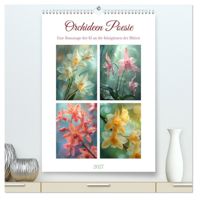 Orchideen Poesie (hochwertiger Premium Wandkalender 2027 DIN A2 hoch), Kunstdruck in Hochglanz - Kerstin Waurick