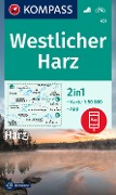 Cover-Bild zum Titel 'KOMPASS Wanderkarte 451 Westlicher Harz 1:50.000' von ''