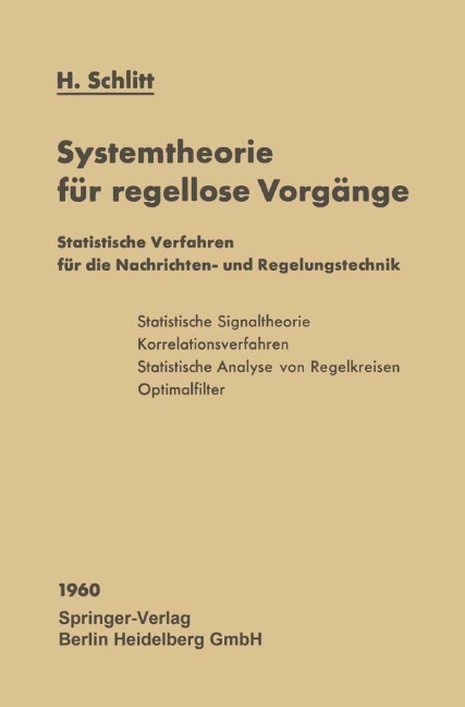 Systemtheorie für regellose Vorgänge - Herbert Schlitt