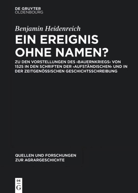 Ein Ereignis ohne Namen? - Benjamin Heidenreich