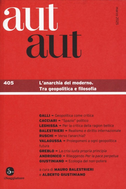 L' anarchia del moderno. Tra geopolitica e filosofia - 