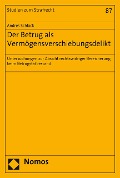 Cover-Bild zum Titel 'Der Betrug als Vermögensverschiebungsdelikt' von 'Andrés Schlack'