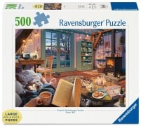 Cover-Bild zum Titel 'Erwachsenenpuzzle 500 Large Pieces - Gemütliche Leseecke' von ''