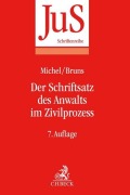 Cover-Bild zum Titel 'Der Schriftsatz des Anwalts im Zivilprozess' von 'Helmut Michel, Patrick Bruns'