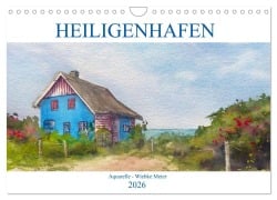Cover-Bild zum Titel 'Heiligenhafen in Aquarell (Wandkalender 2026 DIN A4 quer), CALVENDO Monatskalender' von 'Wiebke Meier'