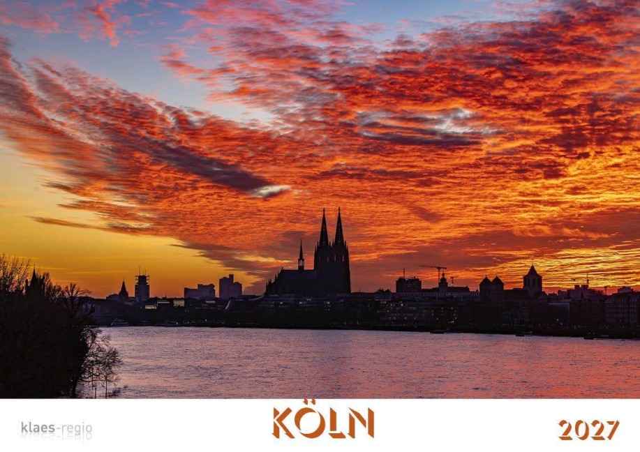 Köln 2027 Bildkalender A4 quer, spiralgebunden - 