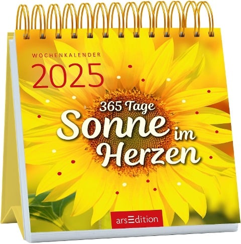 Mini-Wochenkalender 365 Tage Sonne im Herzen 2025 - 
