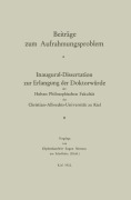 Cover-Bild zum Titel 'Beiträge zum Aufrahmungsproblem' von 'Eugen Mertens'