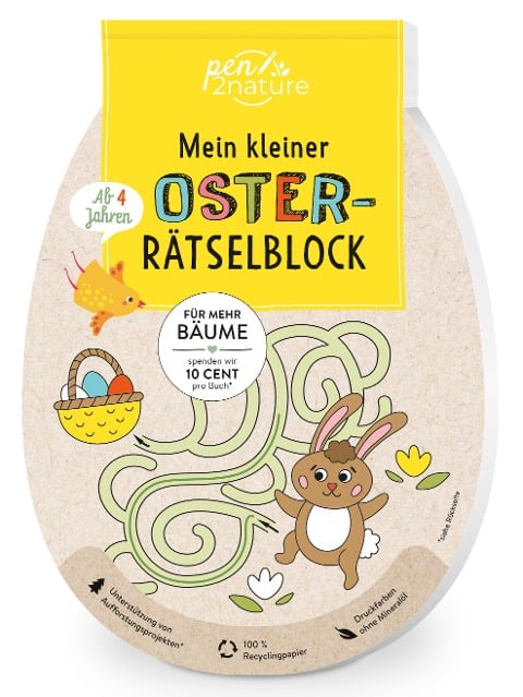 Mein kleiner Oster-Rätselblock für Kinder ab 4 Jahren - Pen2nature