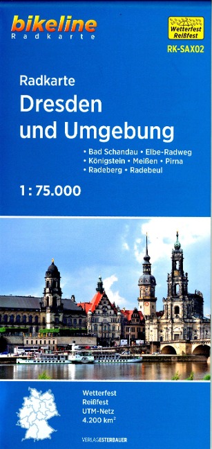 Radkarte Dresden und Umgebung 1 : 75.000 (RK-SAX02) - 
