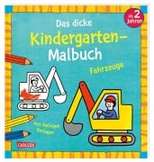Cover-Bild zum Titel 'Ausmalbilder für Kita-Kinder: Das dicke Kindergarten-Malbuch: Fahrzeuge' von 'Andrea Pöter'