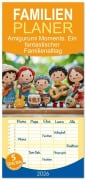 Cover-Bild zum Titel 'Familienplaner 2026 - Amigurumi Moments. Ein fantastischer Familienalltag mit 5 Spalten (Wandkalender, 21 x 45 cm) CALVENDO' von 'Hanna Wagner'