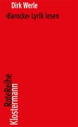 Cover-Bild zum Titel ''Barocke' Lyrik lesen' von 'Dirk Werle'