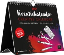 Cover-Bild zum Titel 'Kreativkalender Tischaufsteller quer schwarz 2027' von ''