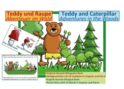 Cover-Bild zum Titel 'Teddy and Caterpillar, Teddy und Raupe' von 'Maria Dumitrache'