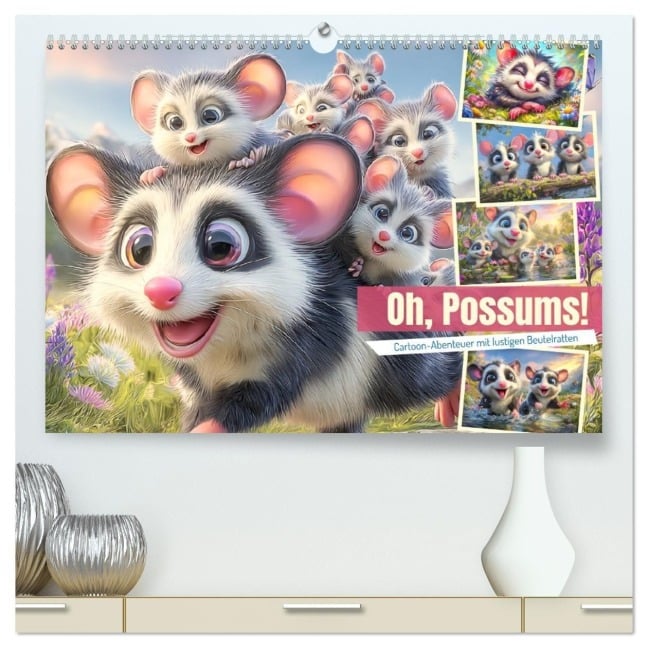 Oh, Possums! Cartoon-Abenteuer mit lustigen Beutelratten (hochwertiger Premium Wandkalender 2026 DIN A2 quer), Kunstdruck in Hochglanz - Rose Hurley