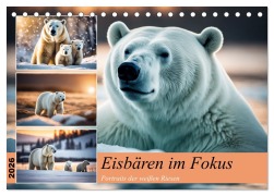 Cover-Bild zum Titel 'Eisbären im Fokus (Tischkalender 2026 DIN A5 quer), CALVENDO Monatskalender' von 'Claudia Kleemann'