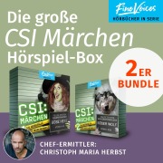 Cover-Bild zum Titel 'Die große CSI Märchen Hörspiel-Box' von 'Roland Griem, Dominik Kapahnke, Oliver Versch'
