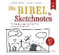 Cover-Bild zum Titel 'Die Bibel in Sketchnotes.' von 'Esther Göbel, Helmut Jansen'