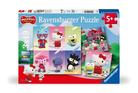 Kinderpuzzle 3x49 Teile - Hello Kitty - Abenteuer in Cherry Town - 