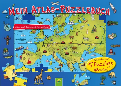 Mein Atlas-Puzzlebuch für Kinder ab 6 Jahren - 