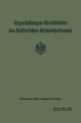 Cover-Bild zum Titel 'Arzneipflanzen-Merkblätter des Kaiserlichen Gesundheitsamts' von ''