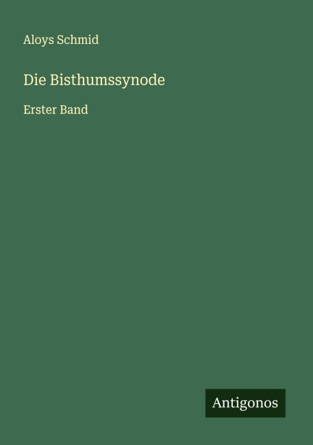 Die Bisthumssynode - Aloys Schmid