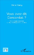 Cover-Bild zum Titel 'Vous avez dit Concordat ?' von 'Michel Seelig'