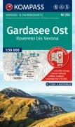 Cover-Bild zum Titel 'KOMPASS Wanderkarte 250 Gardasee Ost, Rovereto bis Verona 1:50.000' von ''