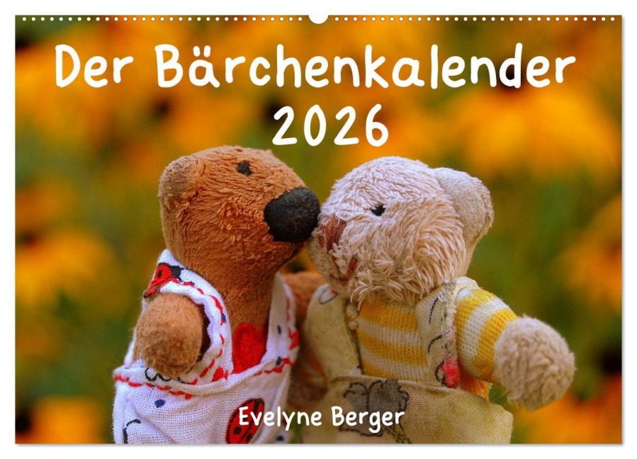 Der Bärchenkalender 2026 (Wandkalender 2026 DIN A2 quer), CALVENDO Monatskalender - Evelyne Berger