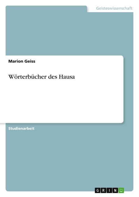 Wörterbücher des Hausa - Marion Geiss