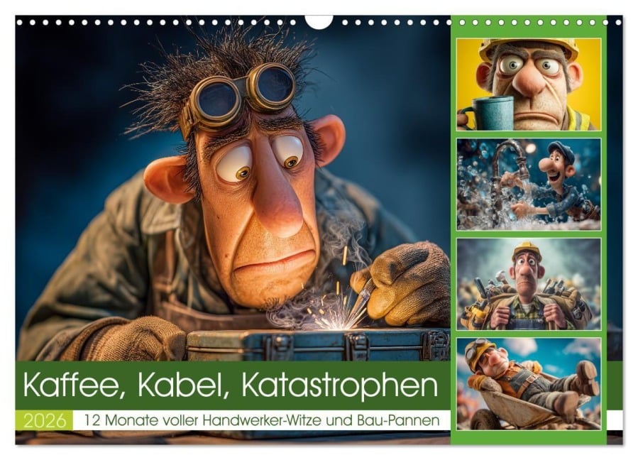 Kaffee, Kabel, Katastrophen (Wandkalender 2026 DIN A3 quer), CALVENDO Monatskalender - Steffen Gierok-Latniak