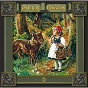 Cover-Bild zum Titel 'Rotkäppchen / Einäuglein, Zweiäuglein, Dreiäuglein / Tischlein deck dich, Goldesel und Knüppel aus dem Sack' von 'Brüder Grimm'